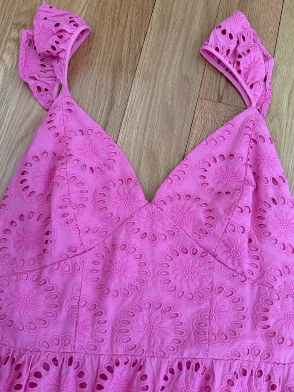 Vineyard Vines Pink Eyelet Maxi Dress - Picture 4 of 5